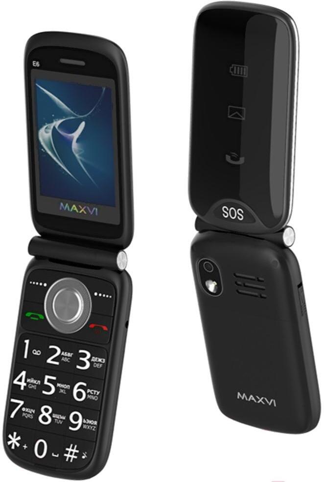 

Мобильный телефон Maxvi E6 Black
