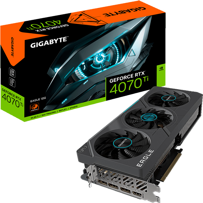 

Видеокарта Gigabyte GeForce RTX 4070 Ti Eagle 12G RTL черный (GV-N407TEAGLE-12GD)