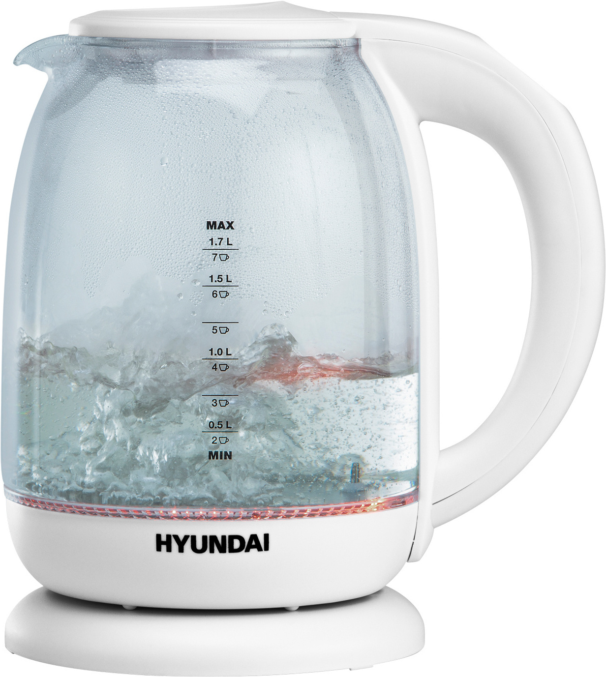 

Электрочайник Hyundai HYK-S3808 1.7л. 2200Вт белый