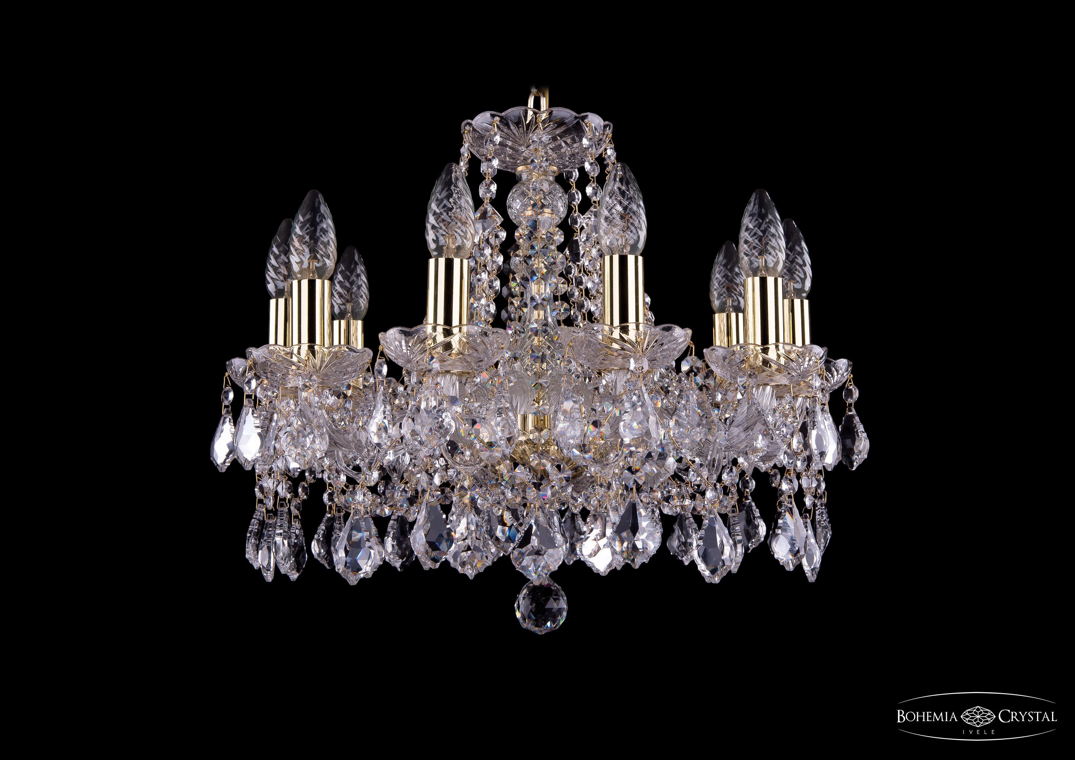 

Подвесная люстра Bohemia Ivele Crystal 1413/10/165/G/Leafs