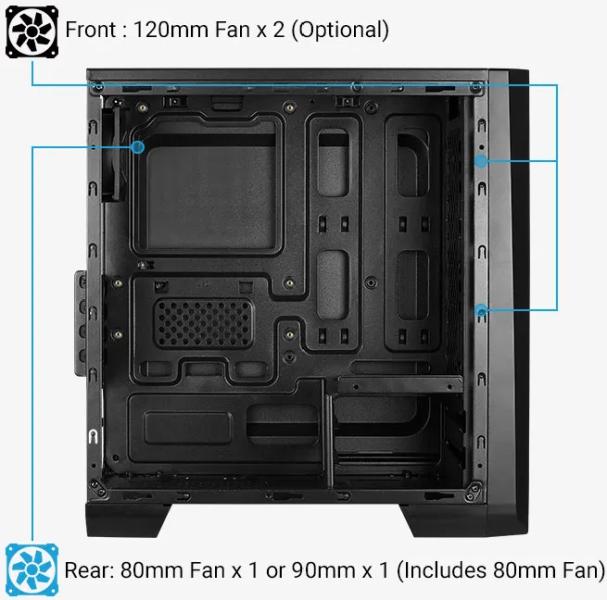 

Корпус для компьютера AeroCool Cylon Mini Без БП Black