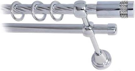 

Карниз Lm Decor Имидж 116 2р витой 2м хром, Имидж 116 2р витой 16мм 2.0м