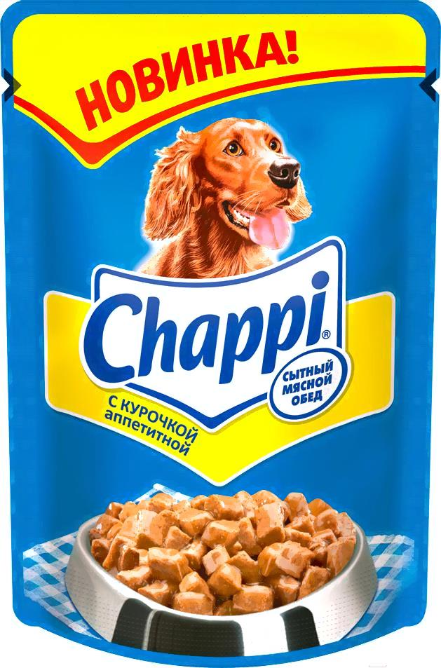 

Корм для собак Chappi с курочкой аппетитной (100г), С курочкой аппетитной 100г