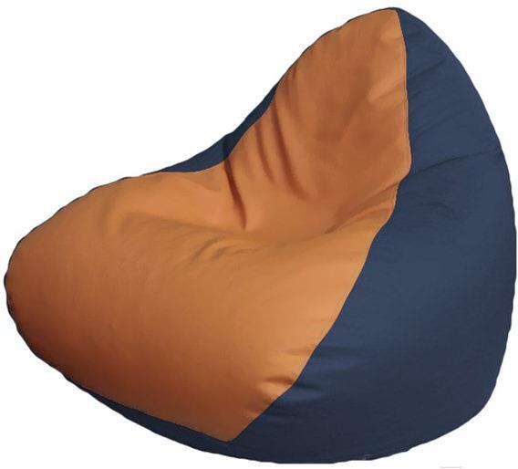 

Кресло-мешок Flagman Relax P2.3-97 оранжевый/синий, Бескаркасное кресло Flagman Relax P2.3-97 оранжевый/синий