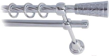 

Карниз Lm Decor Византия 066 2р витой 3.2м хром, Византия 066 2р витой 16мм 3.2м