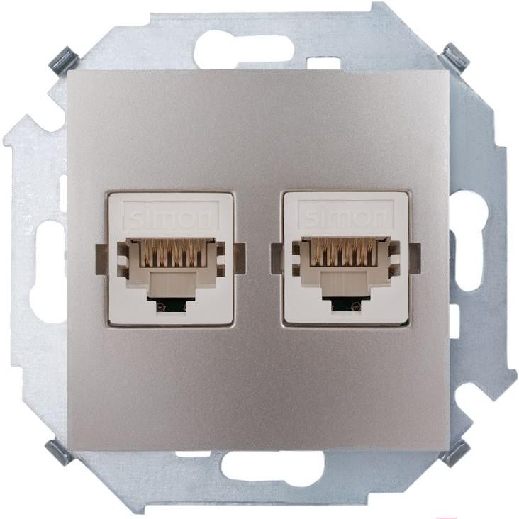 

Розетка Simon 1591593-034 шампань