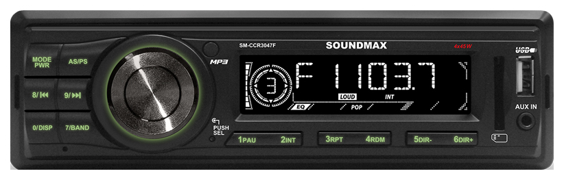 

USB-магнитола Soundmax SM-CCR3047F