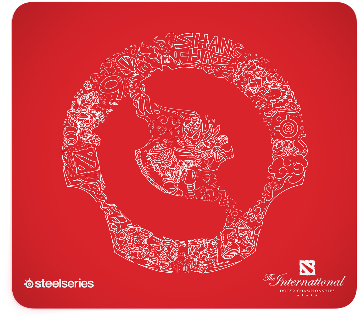 

Коврик для мыши SteelSeries QcK Large Dota 2 Edition рисунок/красный [63834], QcK Large Dota 2 Edition
