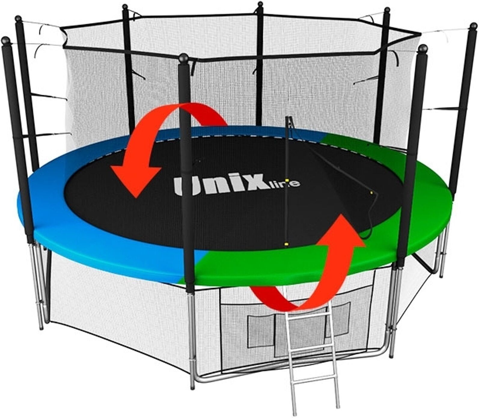 

Батут Unix line inside Classic 6 ft с защитной сеткой и лестницей, Батут Unix line 6 ft Classic inside TRUCL6IN