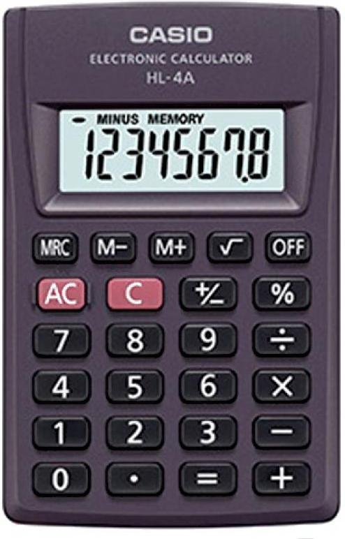 

Калькулятор Casio HL-4A-W-EP черный 8-разр., HL-4A-W-EP черный 8-разр.
