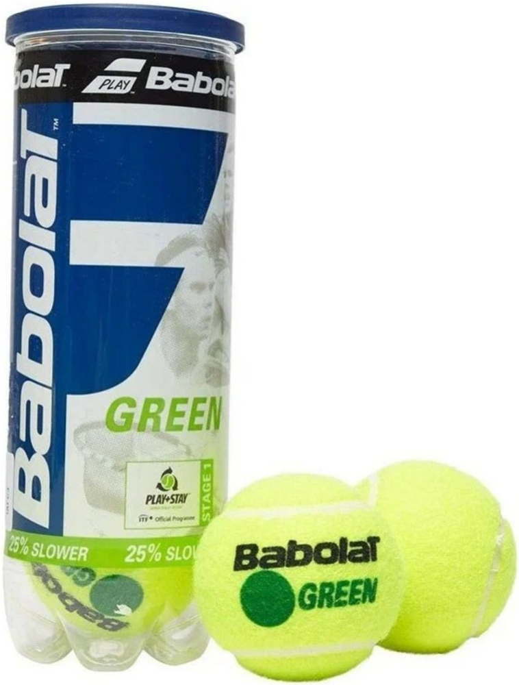 

Мяч теннисный Babolat Green 3 шт желтый/зеленый (501066)