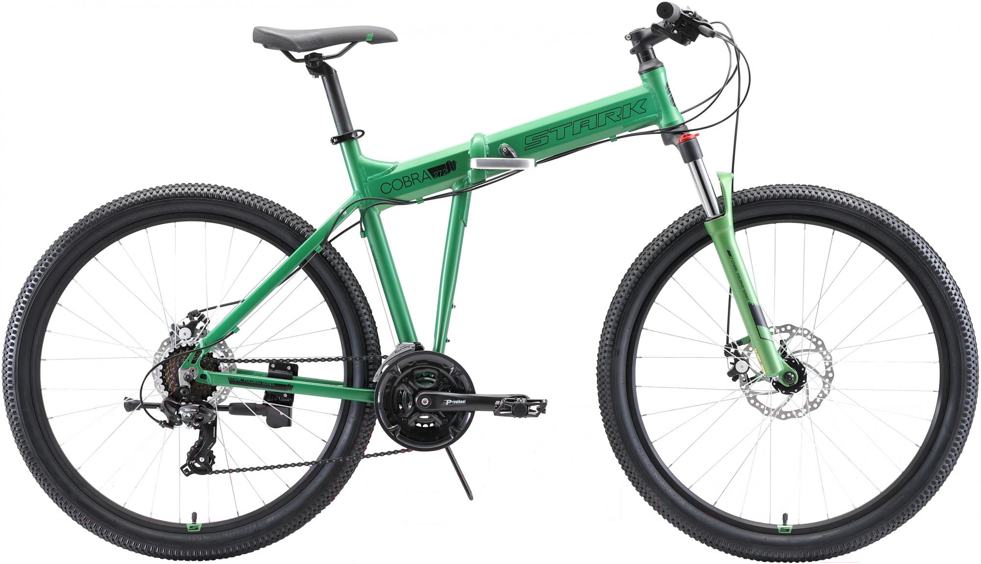 

Велосипед Stark Cobra 27.2'' D рама 18 дюймов 2020 зеленый/черный, Cobra 27.2 D 2020 18'