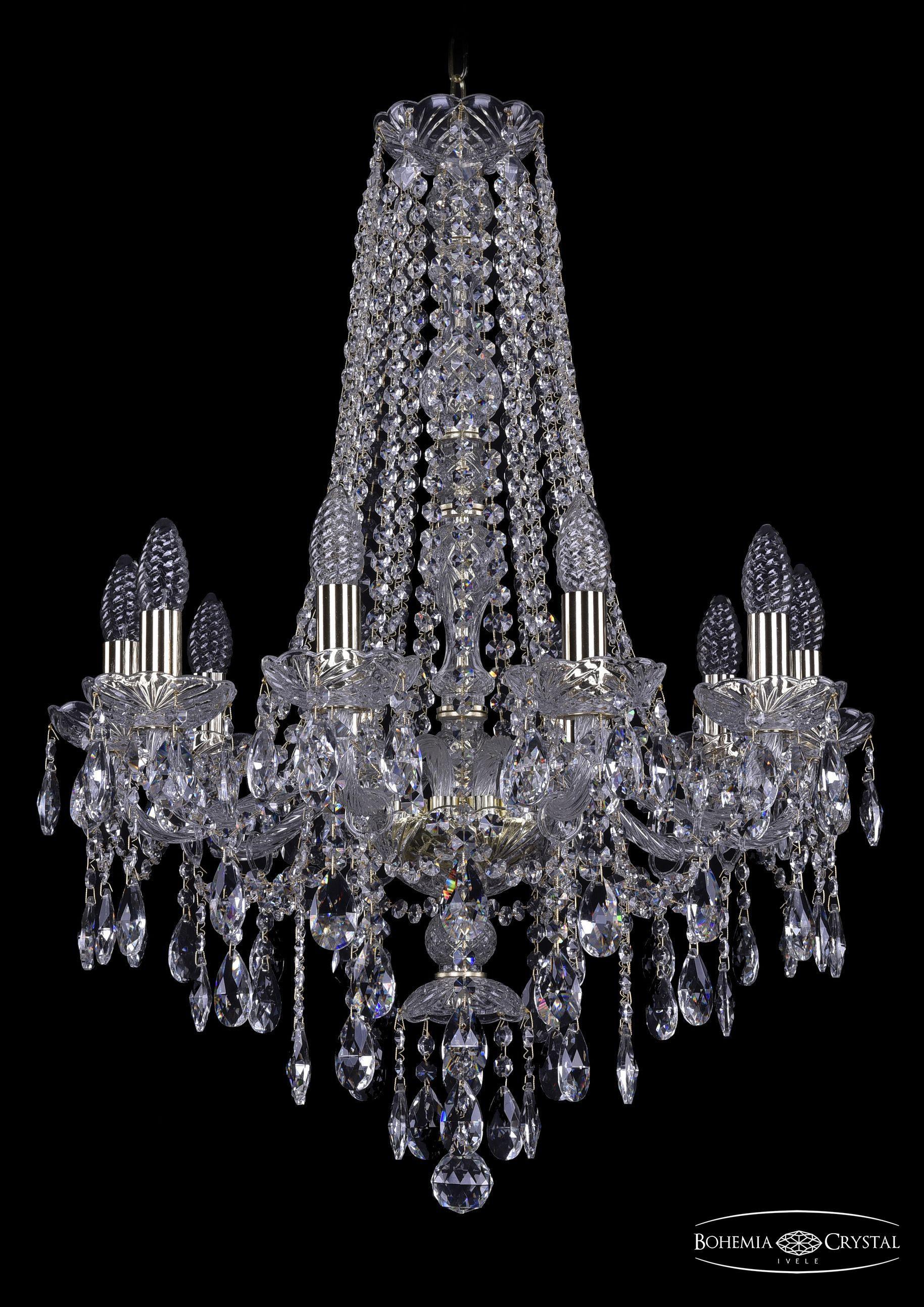 

Подвесная люстра Bohemia Ivele Crystal 1415/10/200/h-75/G