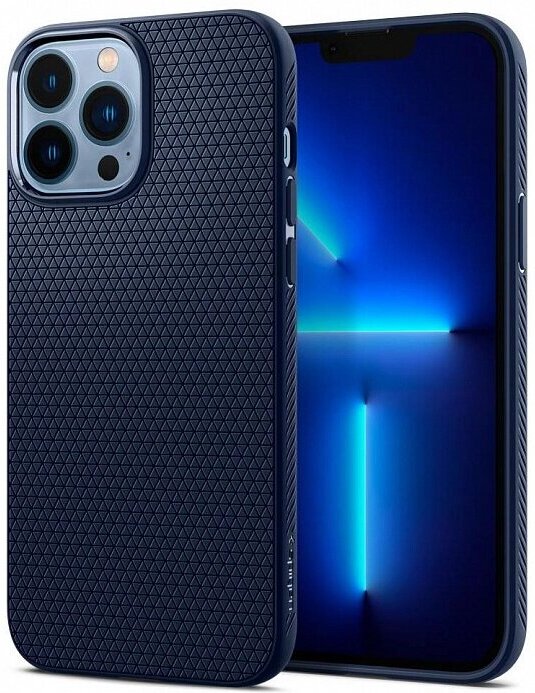 

Чехол для iPhone 13 Pro гелевый Spigen Liquid Air синий