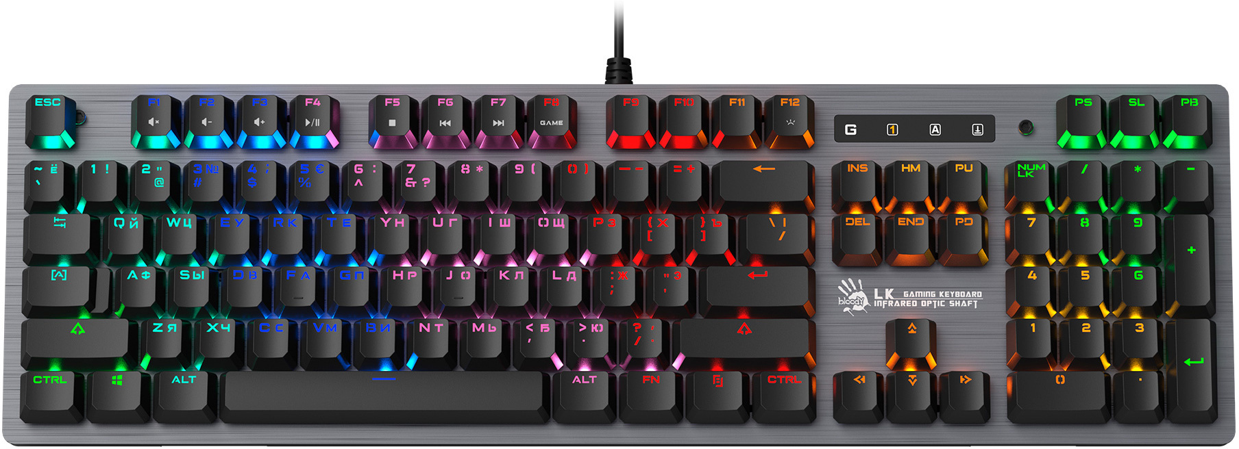 

Клавиатура A4Tech Bloody B760 серый (B760 GREY BLACK SWITCH)