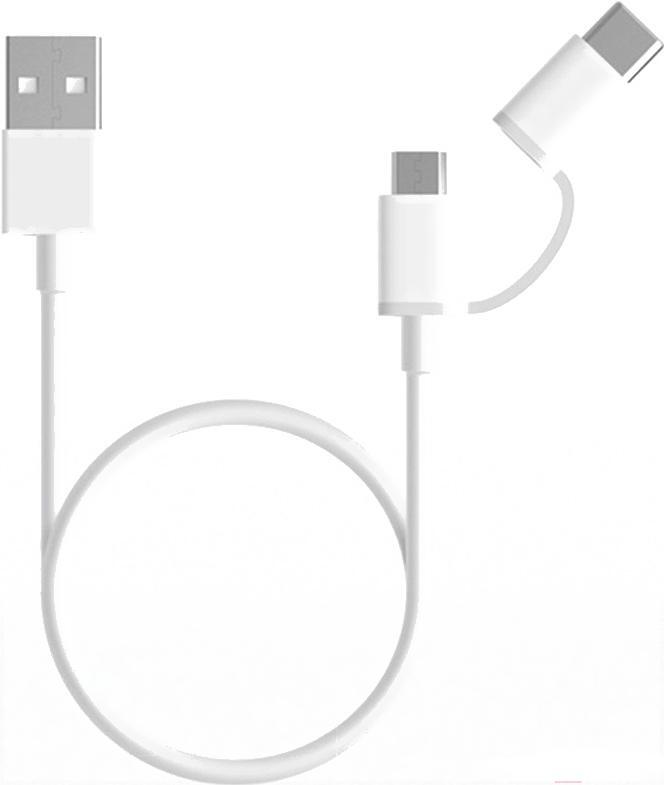 

Кабель Xiaomi Mi 2-in-1 USB Cable [SJV4082TY], Кабель двойной Xiaomi Mi 2-in-1 USB Cable Micro USB to Type C (100cm) SJV4082TY