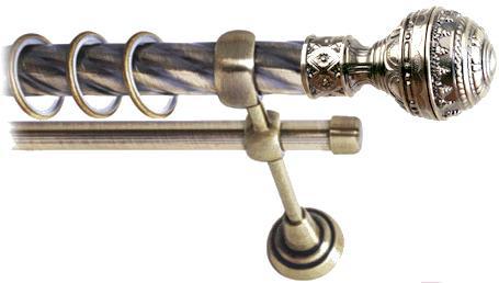 

Карниз Lm Decor Ампир 161 2р витой 2.8м антик, Ампир 161 2р витой 16мм 2.8м