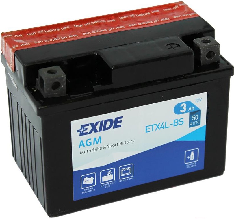 

Аккумулятор Exide ETX4LBS (А/ч)