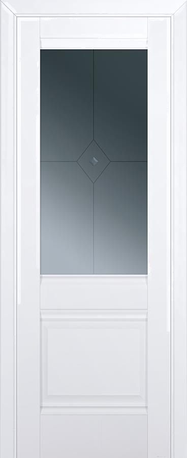 

Межкомнатная дверь ProfilDoors Классика 2U 60x200 аляска/графит с прозрачным фьюзингом, Классика 2U 60x200