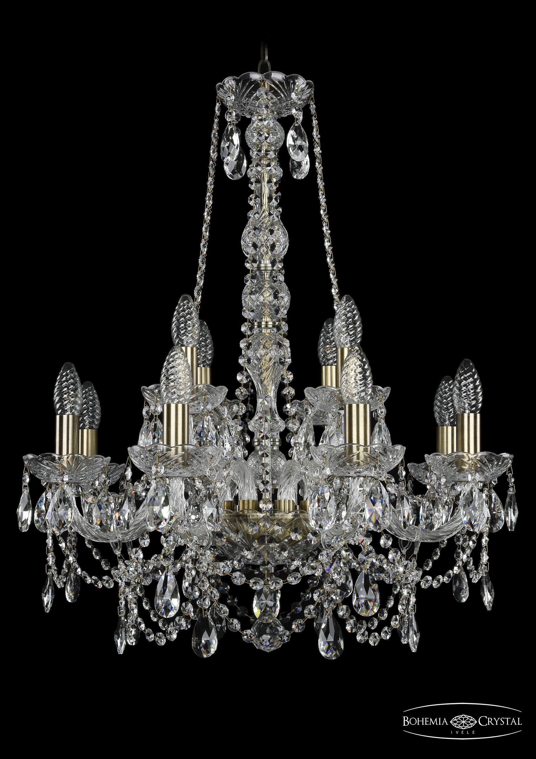 

Подвесная люстра Bohemia Ivele Crystal 1411/8+4/195/h-70/Pa
