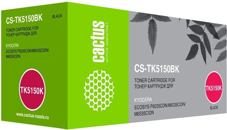

Картридж для принтера и МФУ CACTUS CS-TK5150BK, Картридж Cactus CS-TK5150BK