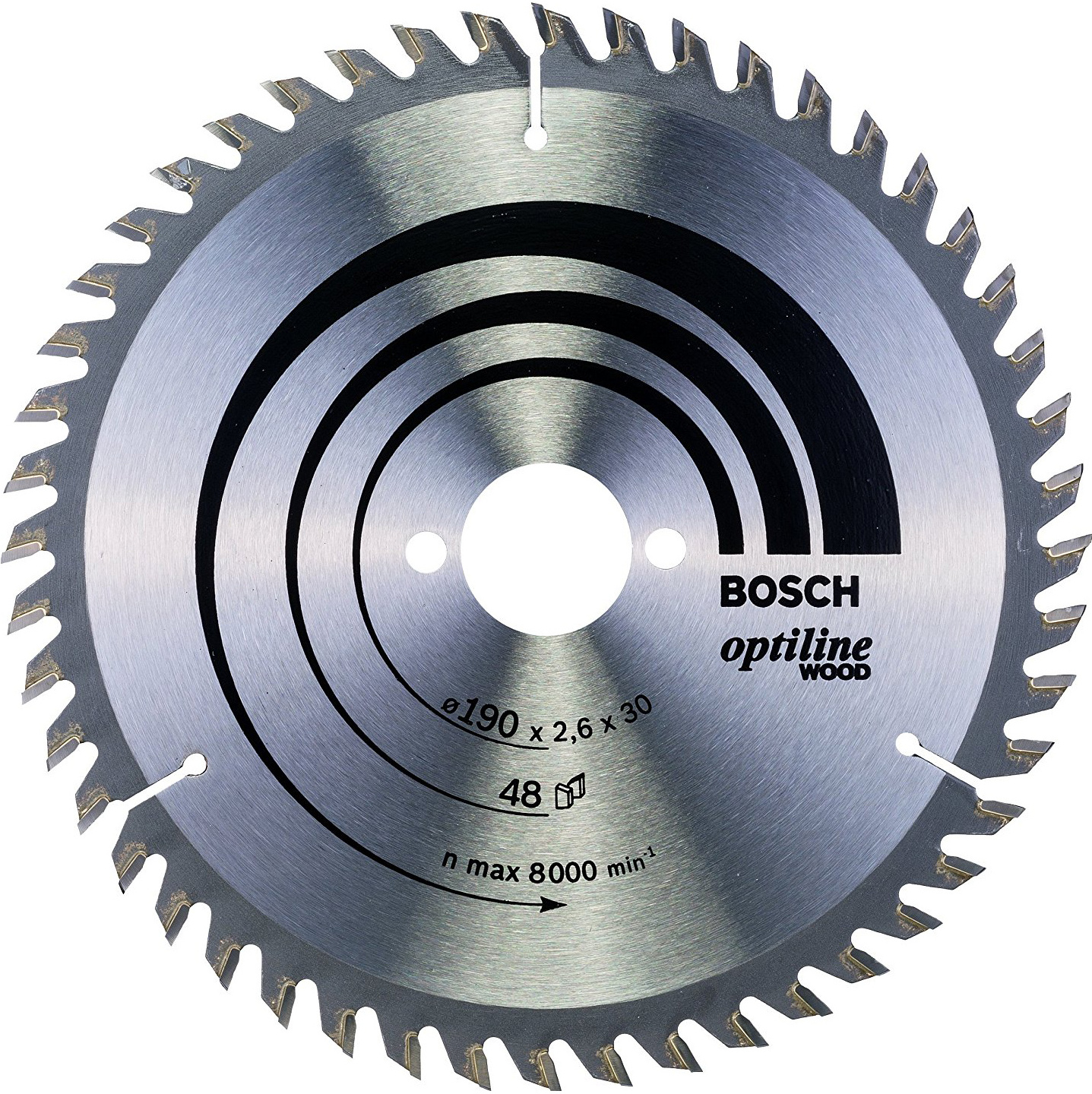 

Диск пильный Bosch 2.608.640.617, Диск пильный Bosch 190-30 OptilineWood 48зуб. 2.608.640.617
