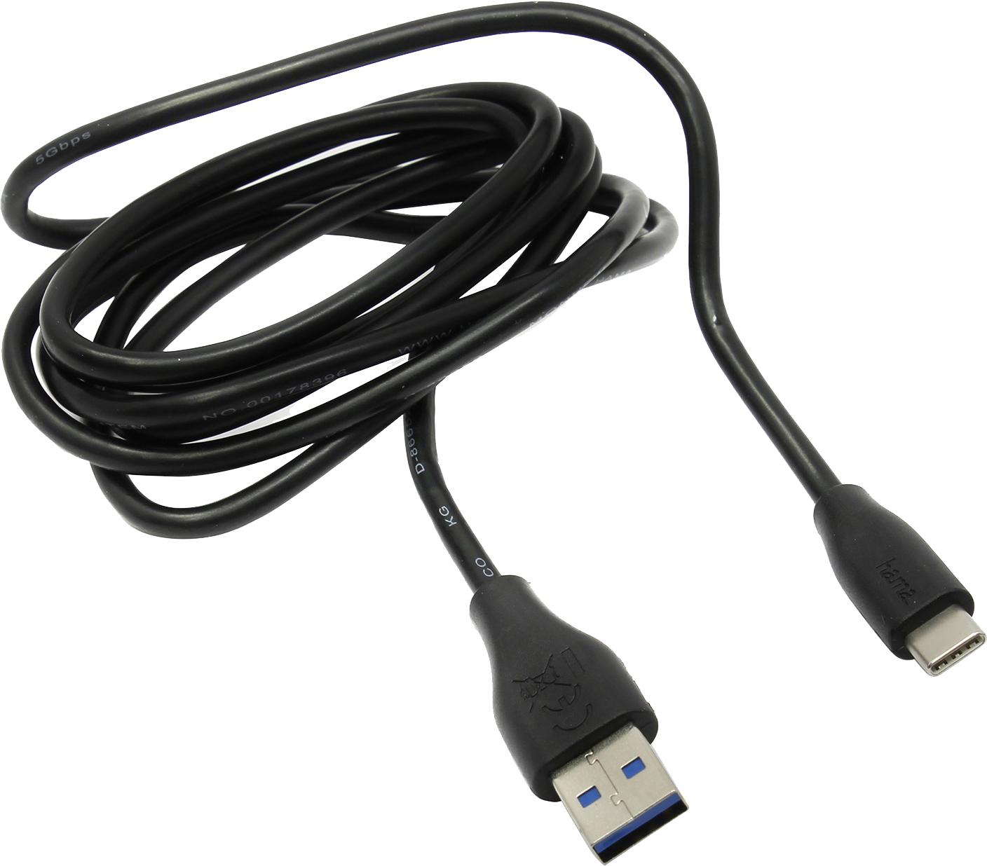 

Кабель для компьютера Hama 00178396, Charging/Data Cable USB Type-C - USB 3.1 1.5m