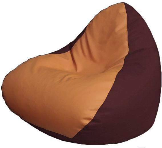 

Кресло-мешок Flagman Relax P2.3-86 оранжевый/бордовый, Бескаркасное кресло Flagman Relax P2.3-86 оранжевый/бордовый