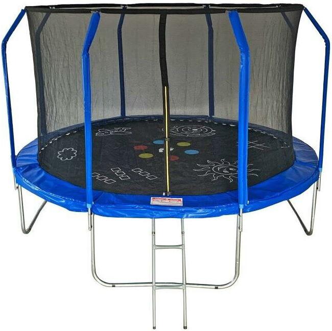 

Батут Sport Elite Game 12 ft-366 см с принтом защитной сеткой, лестницей, 12FT 3.66м GAME с принтом защитной сеткой с лестницей