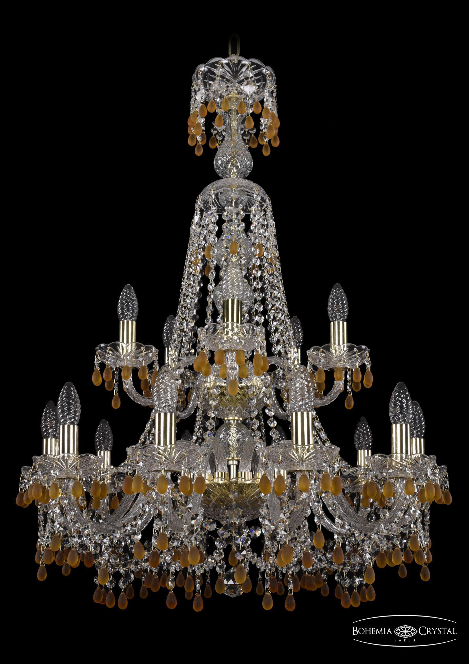 

Подвесная люстра Bohemia Ivele Crystal 1410/10+5/240/XL-91/2d/G/V1003