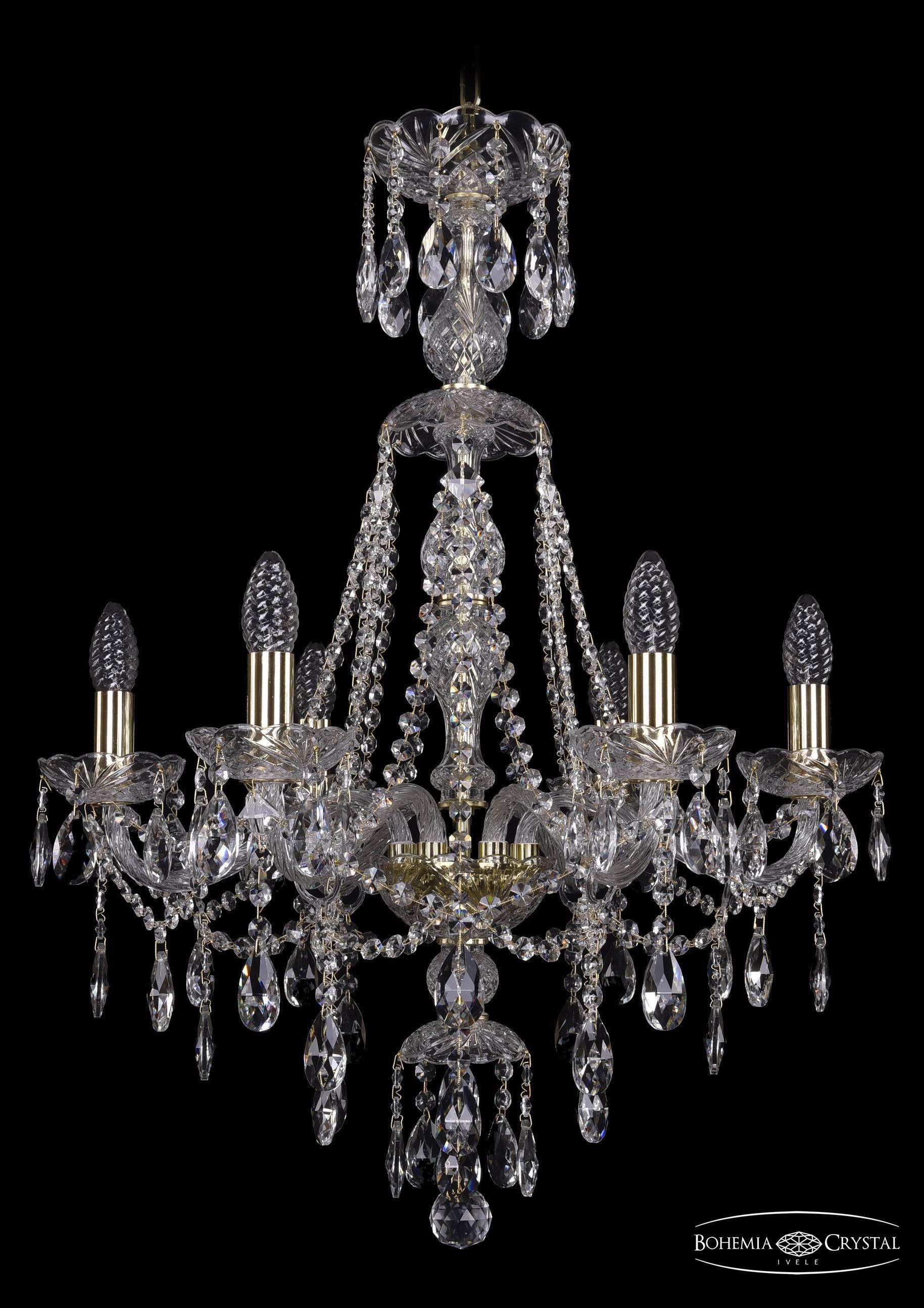 

Подвесная люстра Bohemia Ivele Crystal 1415/6/200/XL-77/G