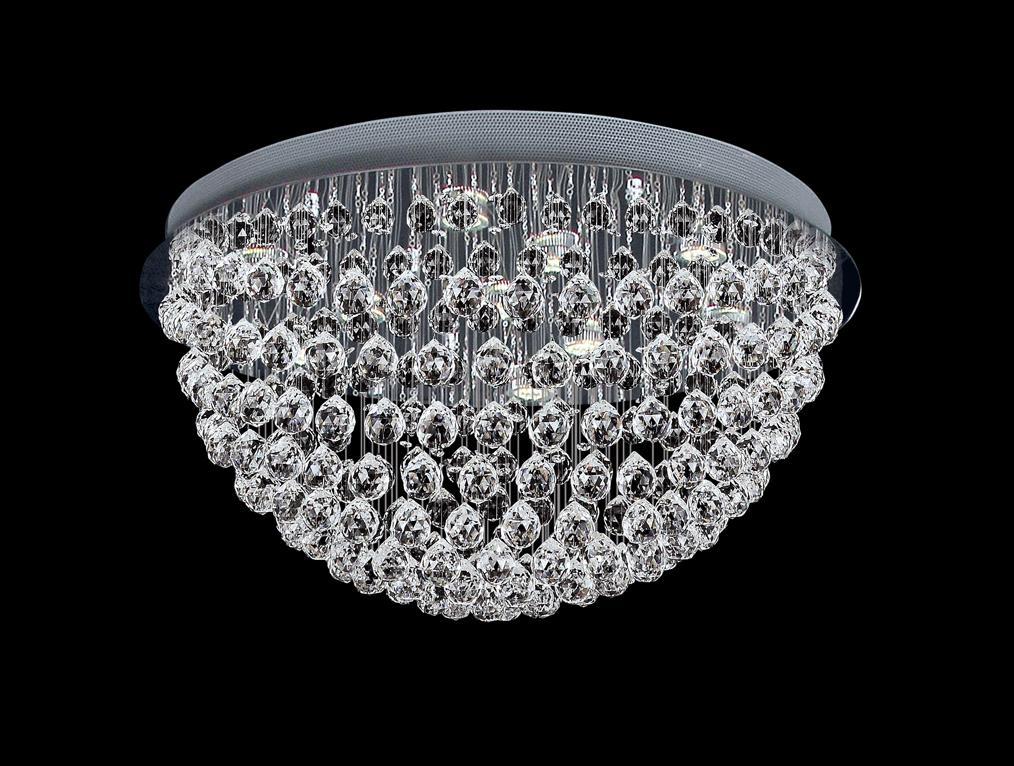 

Накладная люстра NEWPORT D80*H55 cm GU10 12*50W Chrome Clear crystal [8113/55PL]