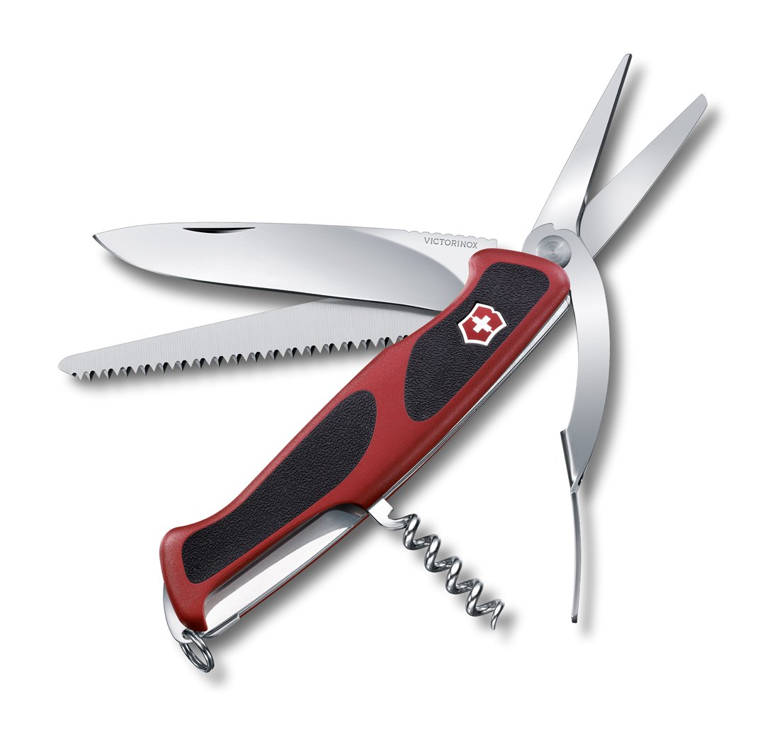 

Туристический нож Victorinox RangerGrip 71 Gardener 7 функций карт. коробка красный/черный [0.9713.C], RangerGrip 71 Gardener 7 функций карт. коробка