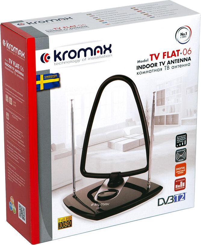 

ТВ-антенна Kromax TV FLAT-06 питание в комплекте черный [78957], ТВ-антенна Kromax TV FLAT-06 питание в комплекте 78957 черный