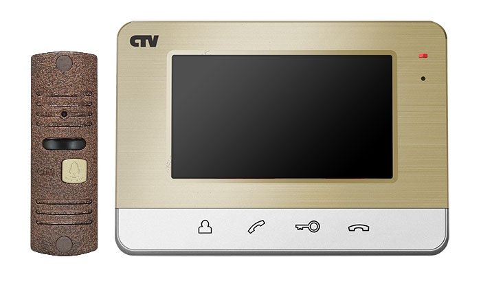 

Видеодомофон CTV DP401 S монитор и вызывная панель серебристый [CTV-D10NG/CTV-M401], DP401 S монитор и вызывная панель
