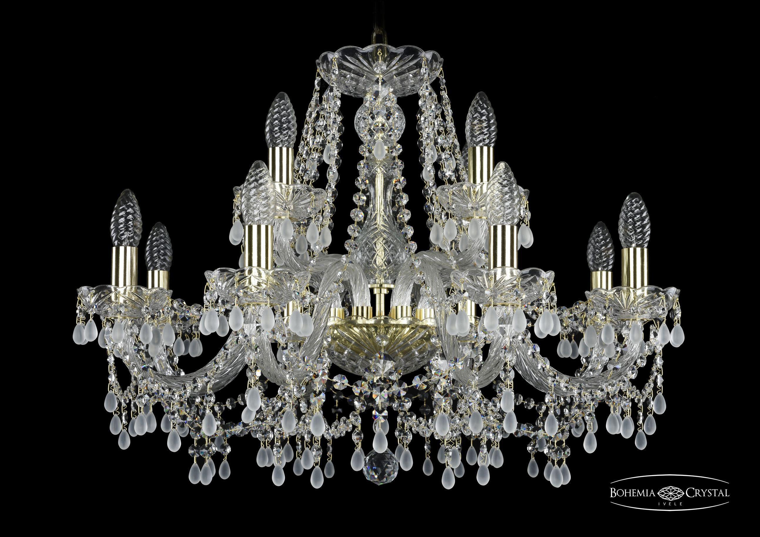 

Подвесная люстра Bohemia Ivele Crystal 1410/8+4/240/G/V0300