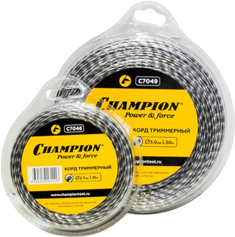 

Корд для триммера Champion Tri-twist 3.0мм*12м витой треугольник (C7048)
