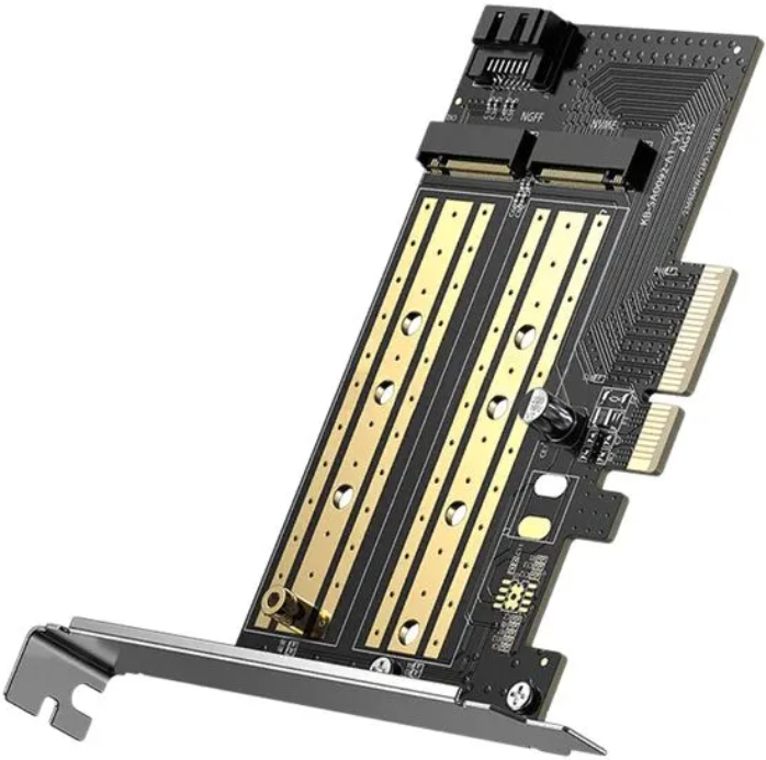 

Плата расширения UGREEN CM302-70504, вход: M.2 M-Key, M.2 B-Key, выход: Выход: PCI-E 3.0X4, 7pin SATA