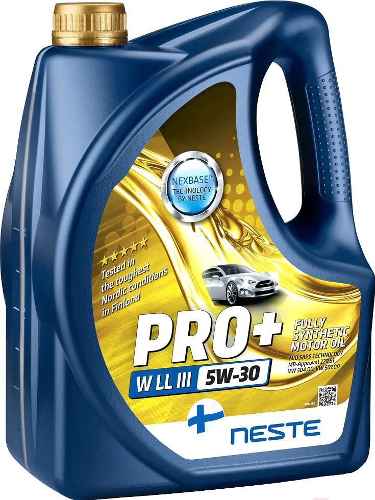 

Моторное масло Neste Pro+ W LL III 5W30 / 117845 (4л), Pro+ W LL III 5W30 4л