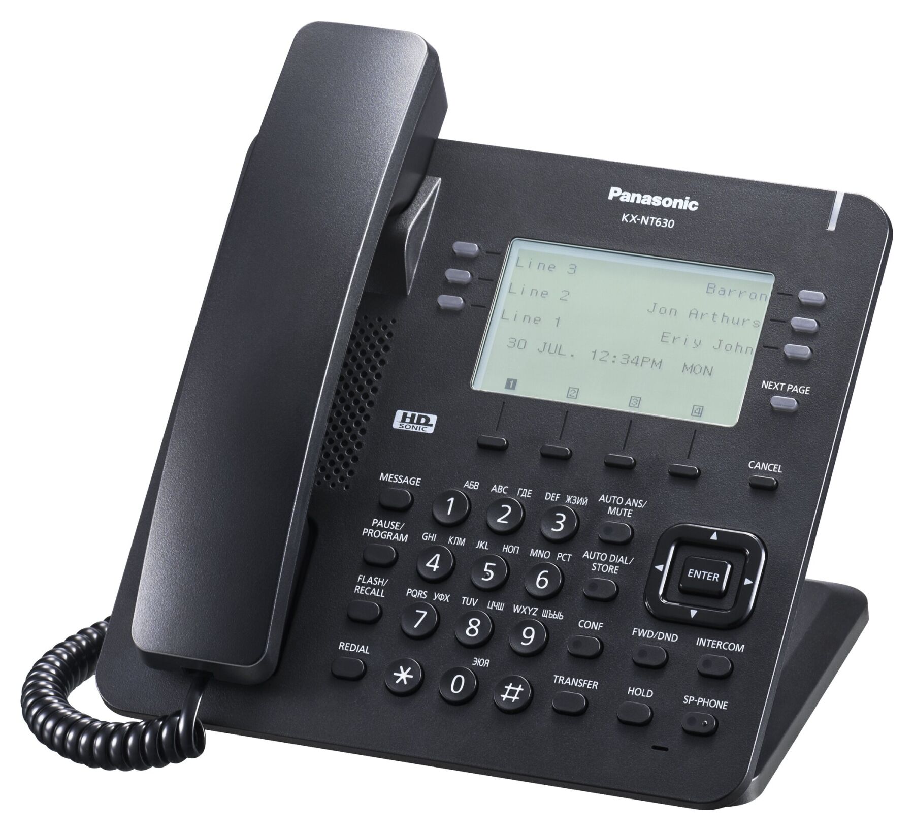 

Проводной телефон Panasonic KX-NT630RU-B черный, KX-NT630RU-B
