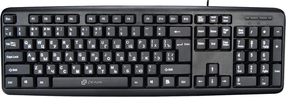 

Клавиатура Oklick 180V2 USB черный, Клавиатура Oklick 180V2