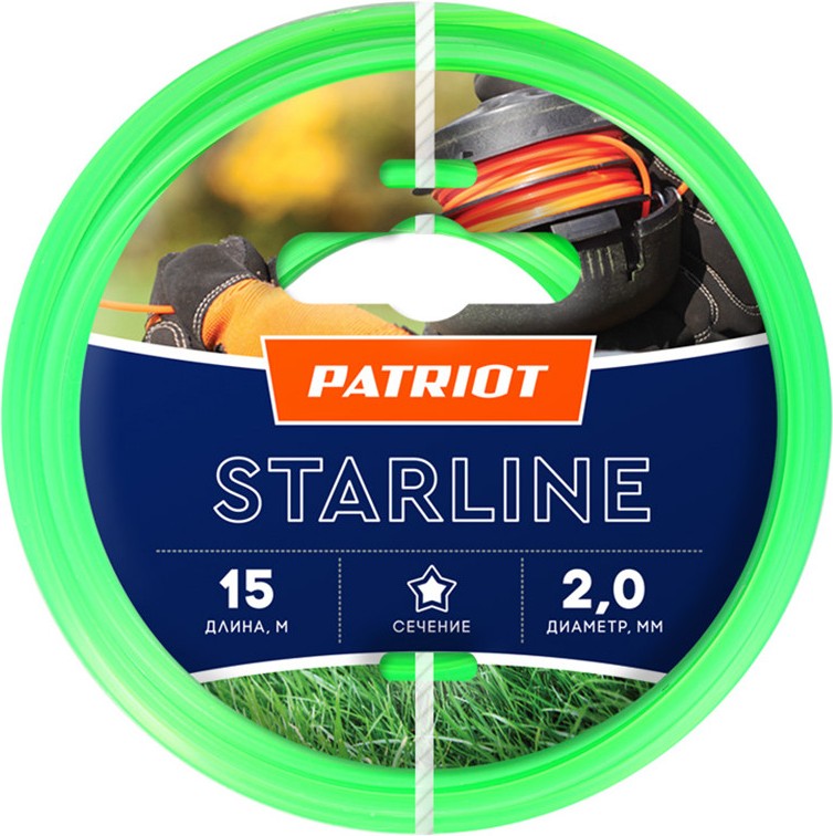 

Леска для триммера Patriot Starline d=2 мм L=15 м [805201056], Леска для триммера Patriot Starline d=2 мм L=15 м 805201056