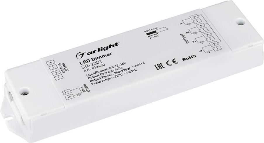 

Arlight Диммер SR-2001 (12-36V, 240-720W, 1-10V, 4CH) [013440], Диммер Arlight Диммер SR-2001 (12-36V, 240-720W, 1-10V, 4CH) 013440