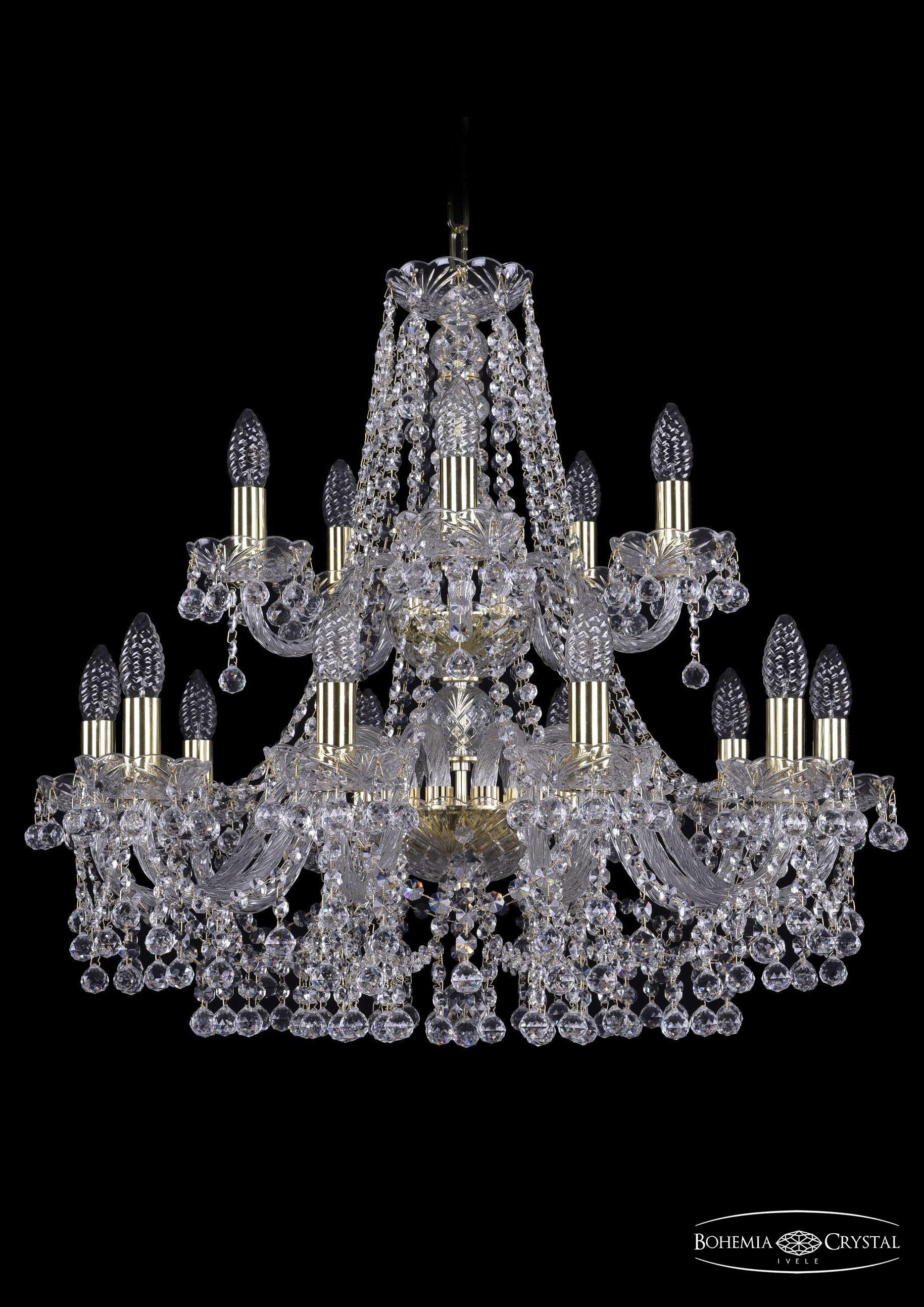 

Подвесная люстра Bohemia Ivele Crystal 1409/10+5/240/2d/G