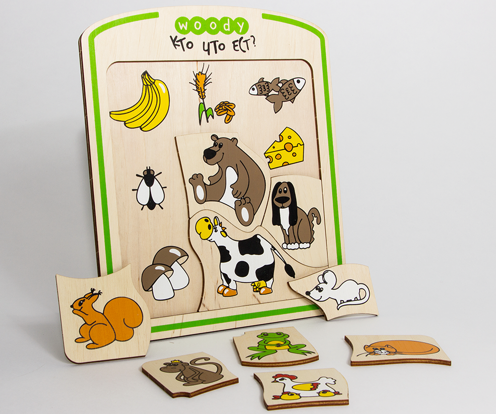 

Развивающая игрушка Woody Рамка-вкладыш Кто что ест / 01409, Развивающая игрушка Woody Рамка-вкладыш Кто что ест 01409