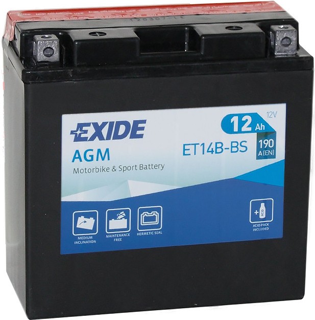 

Аккумулятор Exide ET14B-BS 12 А/ч