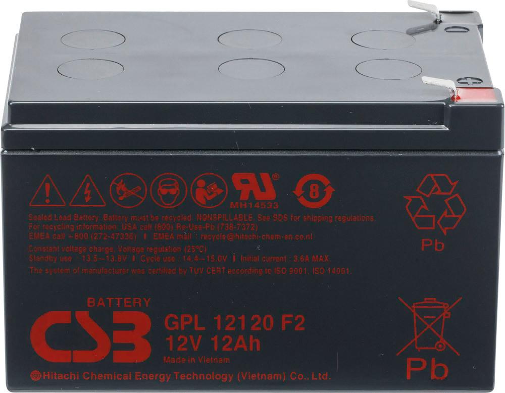 

Аккумулятор для ИБП CSB GPL 12120 F2 12V/12Ah, GPL 12120 F2 12V/12Ah