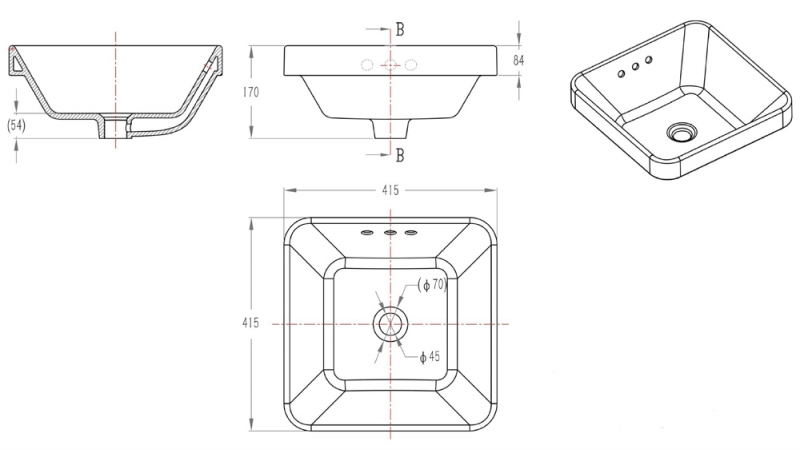 

Умывальник Bravat C22327W-ENG, C22327W-ENG