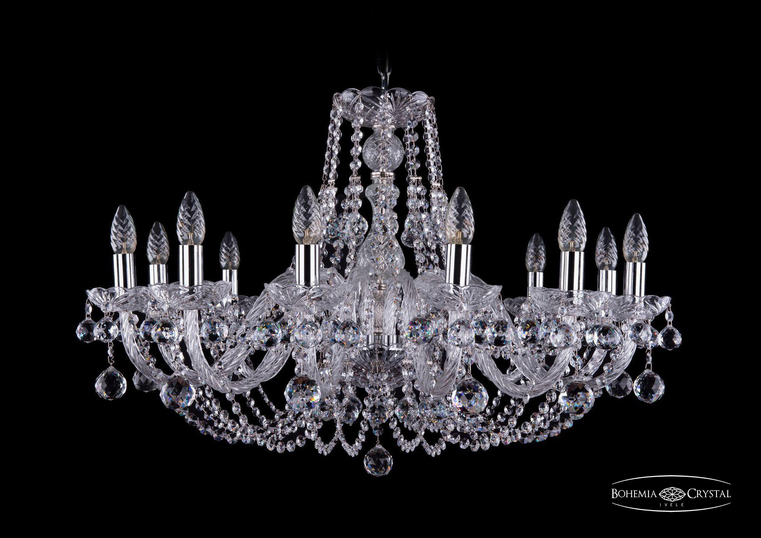 

Подвесная люстра Bohemia Ivele Crystal 1406/12/300/Ni/Balls