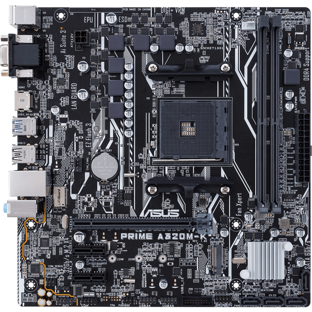 

Материнская плата ASUS PRIME A320M-K/CSM [90MB0TV0-M0EAYC]